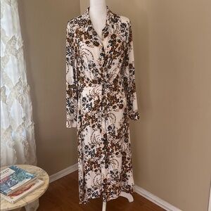 Free People Tough Love Shirt Dress floral